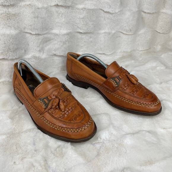 ?FELFI Leather Woven Buckle Tassel Slip On Loafers Preppy Dress Shoes Men’s 8 main image 10